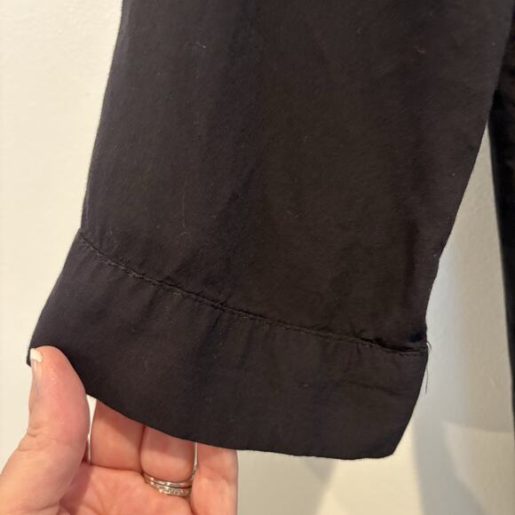 Atmosphere Top Small Black Roll Tab Sleeve Classic Casual Capsule Staple - Picture 5 of 12